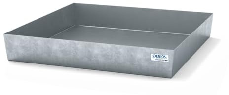 Auffangwanne classic-line aus Stahl für 1 Fass, verzinkt, o. Gitterrost, 1236x1210x190