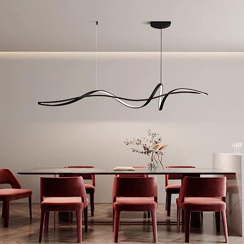 Bellastein LED Hängeleuchte Esszimmer Pendellampe kreativ modern Kronleuchter minimalistisch und atmosphärisch Bar- und Esszimmer Hängeleuchte minimalistische Pendelleuchte (schwarz, 120cm)