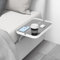 KIWIFOTOS Bedside Shelf for Bed, Bed Shelf Nightstand Tray for Platform Bed with Cup Holder, Cable Organizer, Mute Design(Model-L)
