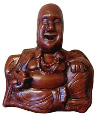 HIAME Lustige Buddha Flip Mittelfinger Ornamente für das Heimbüro, lachende Buddha Statue Dekoration, fröhliches Neuheits Geschenk (1 Stück)