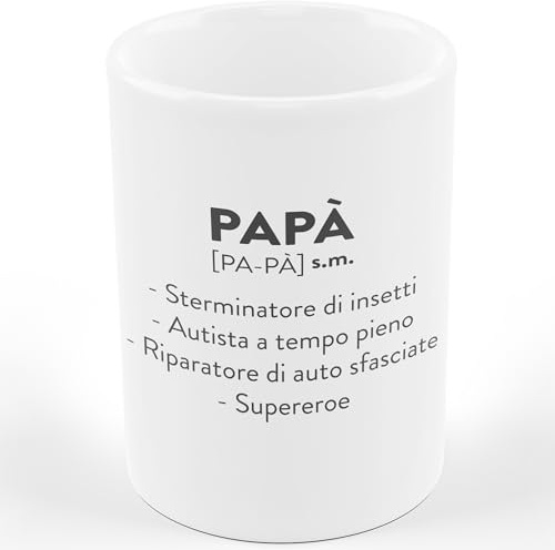 AL PRODUCTION Tazza Mug PAPÀ DESCRIZIONE DIVERTENTE - Tazza regalo di compleanno - Divertente - Humor