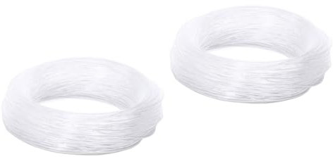 HOMSFOU Lampen 2 Stk Led Glasfaser Dünne Optik Beleuchtung Glimmlicht Faserlicht Aufleuchten Transparente Faser Lavalampen Kabel Faseroptisches Licht Fest Weiß Leuchtendes Licht Kind