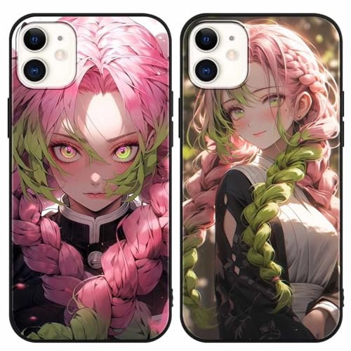 2 Stück Handyhülle für iPhone 11 Hülle 6.1 Zoll, Anime Kanroji Mitsuri Mode Muster Design Manga Case Cartoons Schutzhülle TPU Silikon Ultra Dünn Charmant für Jungen Frau