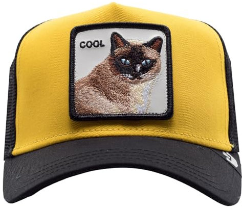 Goorin Bros. Cool Cat Katze Gelb Schwarz Trucker Cap Verstellbar