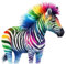 Designer Aufkleber/Sticker/Wandaufkleber/Decal/Fotosticker/Dekoration Vinyl - XL- bunt - Afrika wildtier Zebra 05