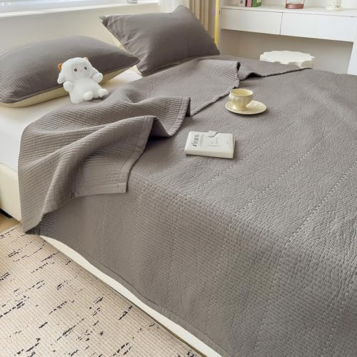 KLUOT Baumwolle Decke 120x200cm Four Seasons, Mehrzweck-Überwurf für Sofa, Bettdecke, Schal, Tagesdecke, Sofaüberwurf