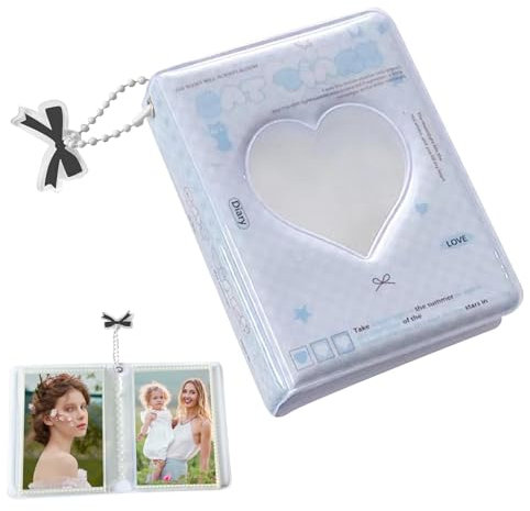 Photocard Holder Book | Heart Hollow Photocard Sleeves 40 Pockets | Waterproof Korean Pop Photocard Holder For Bank Cards, Small Card