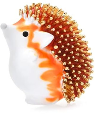 LKHFNBMUDCSX Broche hérisson en émail pour femme 3 couleurs 3,6 x 3,3 cm, Acier inoxydable, Zircone cubique