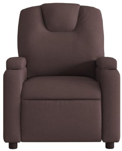 KOIECETA Relaxsessel Sessel mit Liegefunktion Fernsehsessel Verstellbare Rückenlehne Liegesessel Ruhesessel Polstersessel Dunkelbraun Stoff