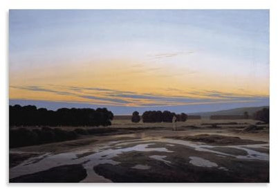 Maler-Caspar David Friedrich, berühmte Landschaftsgemälde, The Grosse Gehege in der Nähe von Dresden, Poster, Kunstdruck, Wandfoto, Malerei, Poster, Hängebild, Familiendekoration, 20 x 30 cm