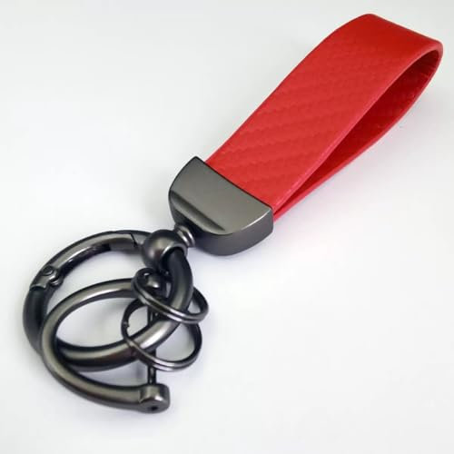 JZWJNFYY Porte Clés De Voiture Clé De Voiture Anneau, pour Audi A3 Sportback (8V) 2012-2015 2016 2017 2018 2019 Porte-clés de Voiture Accessoires Porte-clés de Voiture Porte-clés Porte-clés,D Red