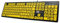 TechSilver Large Print Keyboard – High Contrast Yellow on Black – Wired USB for Visually Impaired & Seniors