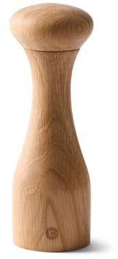 Crushgrind Lyon Gewürzmühle mit Keramikmahlwerk | Holz-Braun | Salz und Peffermühle mit verstellbarem Mahlgrad | Kräutermühle aus hochwertigen, nachhaltigen Materialien (Eiche, 19 cm)
