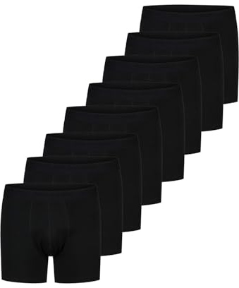 Only & Sons Boxershorts Herren lang ONSSCOTT 8er Pack Baumwolle Basic | Trunks Unterhosen Unterwäsche Retroshorts Set Boxer Shorts Stretch Schwarz Weiß S M L XL XXL 3XL