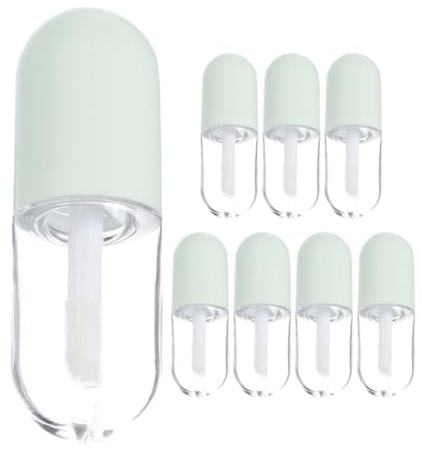 Cabilock 8 Stück Kleiner Lipgloss Behälter Durchsichtige 5ml Lippenöl Tuben aus Kunststoff und Polypropylen Glatte Oberfläche für Reise Make Up Artikel