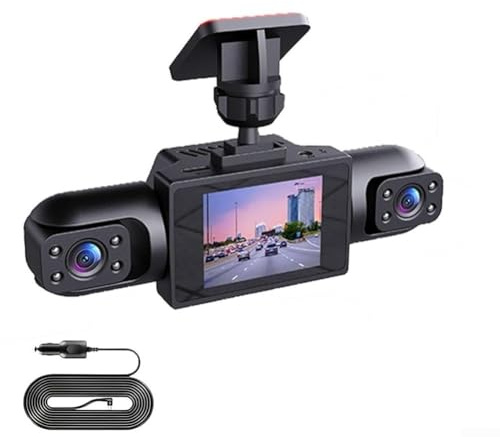 Caméra embarquée de voiture à vue complète à 360°, 4K UHD avant et arrière latérale 1080p, avec détection de mouvement, prend en charge l'enregistrement de vélo, caméra de surveillance intelligente de
