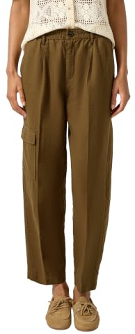 s.Oliver Leinenmix-Hose mit Barrel Leg