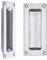 Zoo Hardware FB90 Rectangular Recessed Flush Door Pull Handle 102 x 45mm (Satin Chrome)