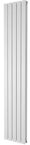 Pinta Vertical Radiator | Flat Panel Double Column | Central Heating | Living Room Hallway Bathroom Kitchen Radiator | 1800 x 340 | White