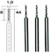Proxxon 28 854 Set de 3 Brocas en Espiral de Acero de Corte Superrápido, 1.0 mm Tamaño