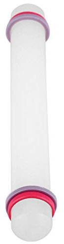 9in plastica antiaderente mattarello arrotondato estremità design con anello fondente torta pasta rotolo pratico strumento di cottura