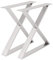 HOLZWERK24 Tischgestell TUX 408 Stahl chrom Kreuz X Gestell - Tischkufen Tischfüße Tischbeine Tischuntergestell Tischkufe Kufengestell