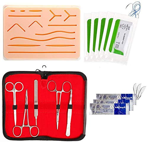 Raburt All-Inclusive Suture Kit Pour le développement et la Refining Techniques de Suturing mit vorgeschnittenen Wunden und vollständigen Übungsstichen die wiederverwendet Werden können