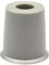 WAGNER Doorstop Volcano MIDI - Ø 35 x 36 mm, Grey Buffer Made of die-cast zinc with Stainless Steel Look and Solid Rubber, to be Screwed on Floors - 15208011