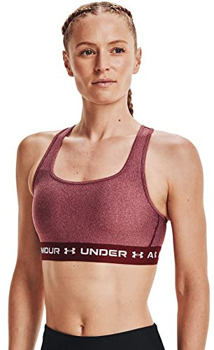 Under Armour Crossback Mid HTH-Sport-BH Damen rot, XS Damen