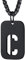 Bandmax Buchstabe Dog Tag C + Weizenkette 55+5cm Kette hohl Initiale Halskette Schwarz Damen Herren Militärische Erkennungsmarke Modeschmuck Accessoire
