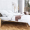 Wolkenfeld Bettwäsche 220x240 Baumwolle weiß - Traumhaft weiche Mako Satin Bettwäsche-Sets - 1x Bettbezug 220x240 cm + 2X Kissenbezug 80x80