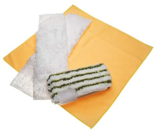vhbw 4-Part Microfibre Cloth Set compatible with Kärcher SC 3, SC 3.000, SC 3.100 B, SC 2 Upright Easyfix Steam Cleaner