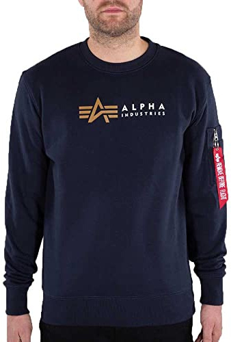 Alpha Industries Herren Alpha Industries Alpha Label Sweater Sweatshirt für Herren Sweatshirt (1er Pack)