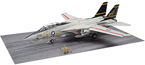 TAMIYA 61122 1:48 Grumman F-14A Flzg-Trägerstart Spä. - originalgetreue Nachbildung, Plastik Bausatz, Basteln, Modellbausatz, Zusammenbauen, unlackiert