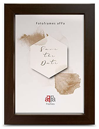 aFFa frames, Hekla, Cadre Photo MDF, Facile à Nettoyer, Rectangle, Avec Façade en Verre Acrylique, Noir, 15x21 cm
