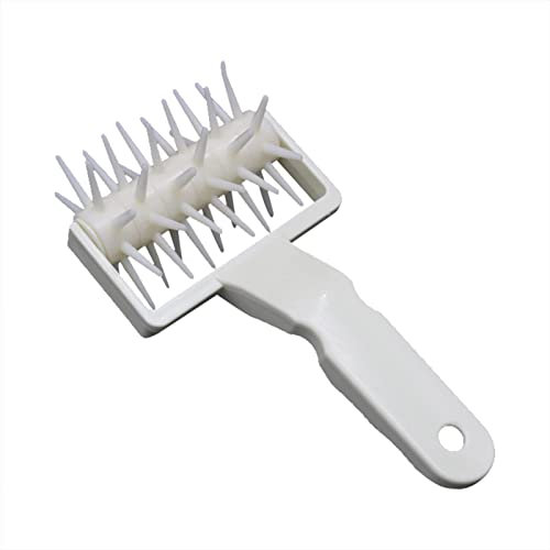 Stipproller Gitterroller Gitterwalze, Pizzateig-Roller Stippwalze Teiglüfter, Teigigel,Pizza Maker Teig Roller Backwerkzeug Teigroller Pizza Nadel Roller für Pizza, Backen,Brot und Kuchen (B)