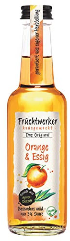 Fruchtwerker l Orange & Essig | Mit Saft aus echten Früchten | gesüßt mit Agavendicksaft | 250ml Glasflasche