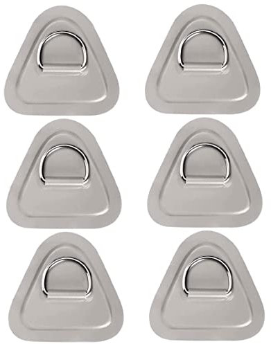 Gcroet Aufblasbare Boote D Ringe Patch, Dreieck D-Ringe Patch für PVC aufblasbare Bootsboot-Kanu-Floß-Dinghy-Kajak-Surfbrettpaddel-Patch-Zubehör, 6pcs grau
