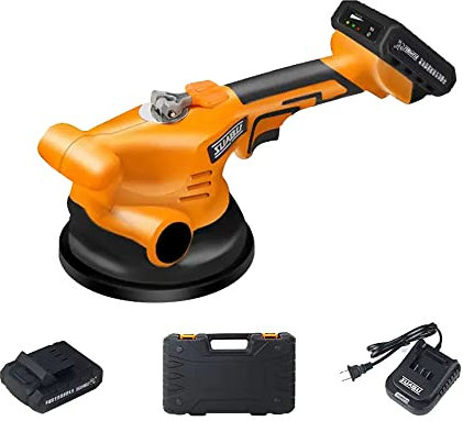 Jieotwice Elektrische Fliesen Fliesen Maschine, automatisches Betonrüttler-Nivelliergerät, Fliesen Putzmaschine mit Akku 220V 60-120MM