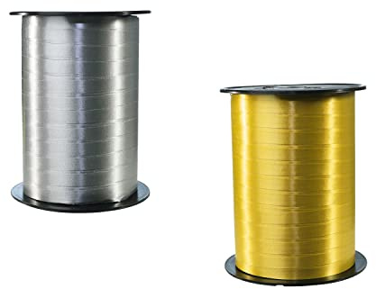 Clairefontaine 601776AMZC 2 Spulen Schleife 500x0,7m glatt Gold / Silber