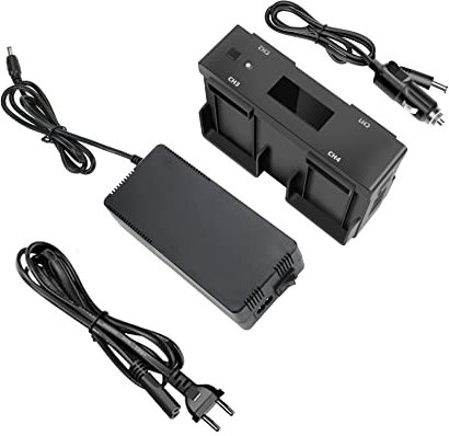 LYONGTECH 5 in 1 Akku Wand Ladegerät und Autoladegerät für DJI Mavic 2 Pro/Zoom Drohne, lädt 4 Batterie und fernbedienungen,Kfz Akkuladestation,Rapid Multi ladestation Hub Zubehör