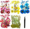 Cayway 5 Stil Natürliche Getrocknete Blumen, Getrocknete Gepresste Blätter, Natürliche Trockene Blätter mit Pinzette, Schere für DIY Harz Schmuck Nail Crafts Art Blumendekoration