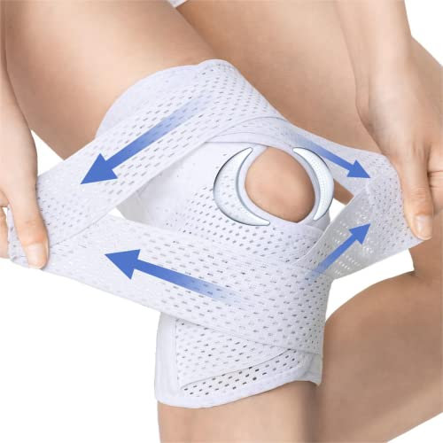 ProWaves Kniebandage für Männer Damen mit Seitenstabilisatoren, Patella Kniebandage für Meniskusriss, Knieschmerzen Lindern, Sport, ACL, Arthritis, Erholung, Kniestütze Verstellbare XXL