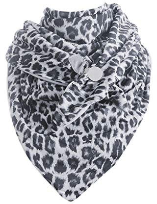 Ainiyo Damen Schal Mit Knöpfen Baumwolle Warme Soft mit schönem Muster Winterschal Fleeceschal Große Größen Umhang Schal Geburtstagsgeschenk für eine Familie oder eine Freundin