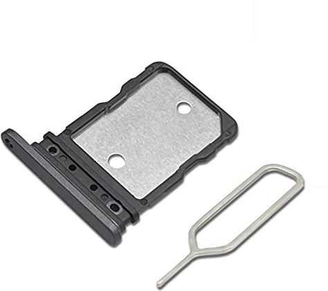 Eonpam Dual SIM Karte Rahmen für Google Pixel 7/Pixel 8 Card Tray SIM Kartenhalter Slot Schlitten Halter + SIM Pin(Schwarz)