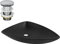 ML-Design Lavabo d' Appoggio in Ceramica Nero Opaco Triangolare 690 x 460 x 130 mm Lavandino Design Moderno Minimalista Lavello Lavamani Sanitari Arredo per Bagno Toilette WC Ospiti incl. Piletta