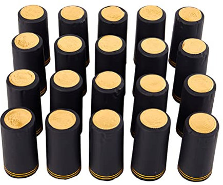 Meokro 20Pcs Weinflasche Schrumpfkapseln Wein Schrumpffolie Weinflasche Kapseln Schrumpfkappen für Weinkeller