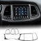 KUNGKIC Kohlefaser Innenbereich Zubehör Auto Mittelkonsole Dashboard Dekorative Trim Aufkleber Compatible with Dodge Challenger 2015-2020 Zubehör Schwarz