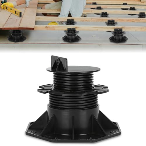 Ansobea 50 cuscinetti regolabili in altezza, 60 – 140 mm, con piedini regolabili, per pavimenti, terrazze, lastre di pietra, piastrelle