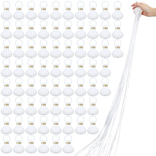 Poen 150 Pcs Streamers Poppers - Hand Throw Streamers No Mess Confetti Poppers Paper Cracker for New Year, Birthday, Wedding, Party Celebrations(White)